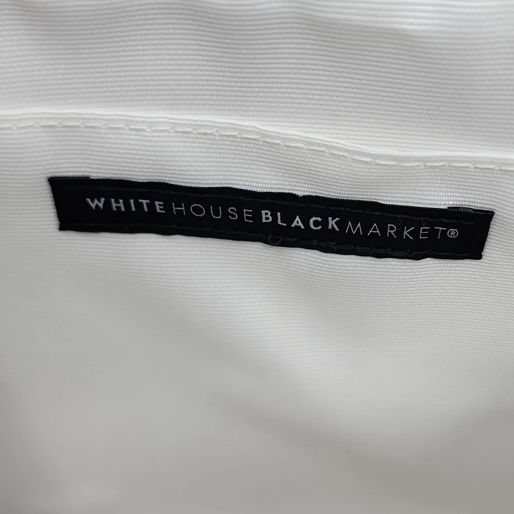 White House Black Market White Floral Faux Leather Clutch/Wrislet - Picture 5 of 6